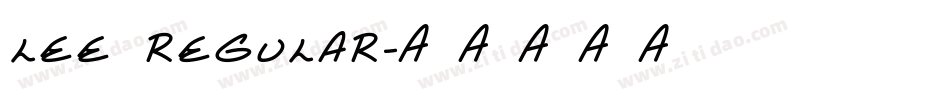 Lee Regular字体转换